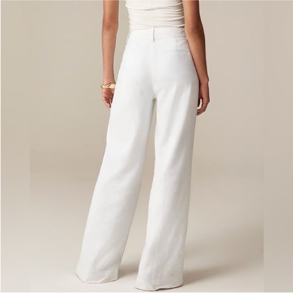 NWT J. Crew Carolina flare pant in stretch linen blend - Picture 4 of 14